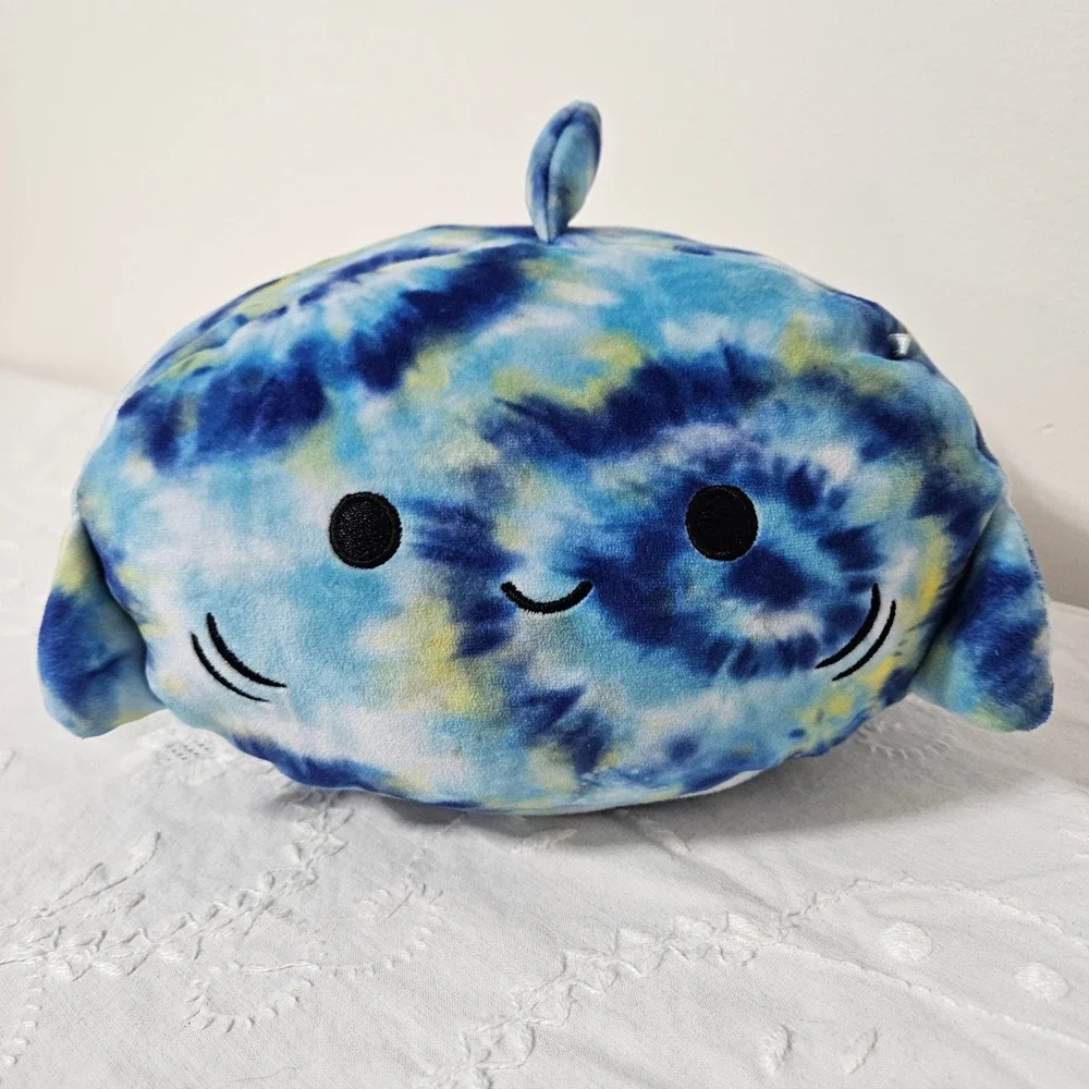 Squishmallows‎ Stackables Luther the Shark Blue Tie Dye Plush 8 Inch Shark